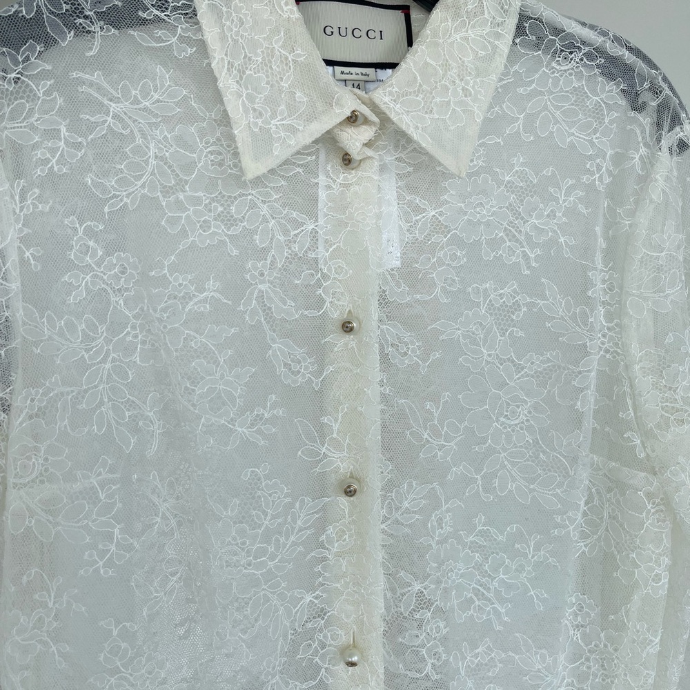 Gucci Ivory Floral Lace Blouse…NWOT - Picture 9 of 14
